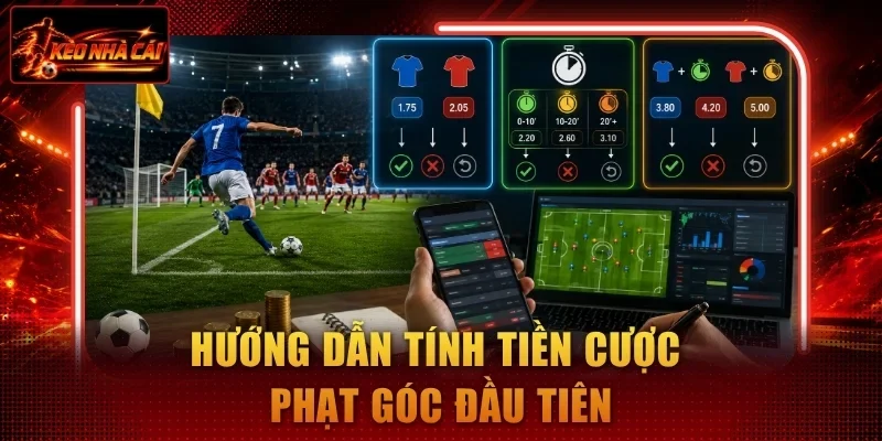 Hướng dẫn tính tiền cược phạt góc đầu tiên